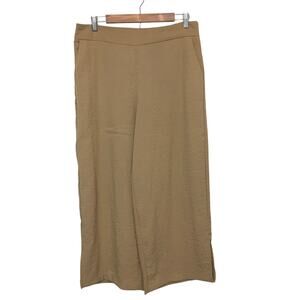 Vila Viscose Blend Wide Leg Flowy Pants EU 40 Crape Fabric Pull On Euro Summer